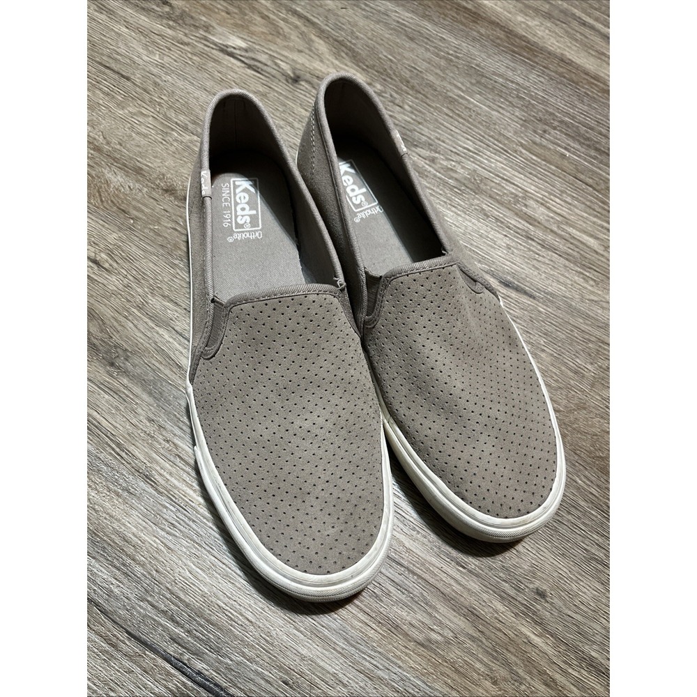 Keds WH59055 Women's Double Decker Slip On‎ Sneakers Perforated Suede 10